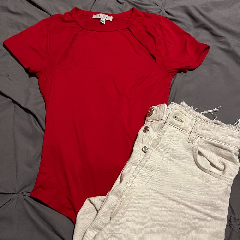 Gaze Red Body Suite